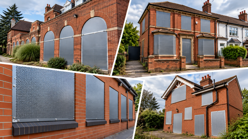 A selection of steel boarded properties by Midlands Boarding